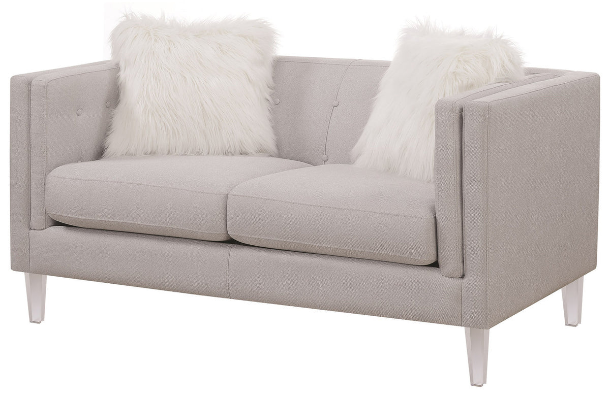 CYDNEY Light Grey Sofa & Loveseat