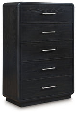 Rowanbeck - Five Drawer Chest - Black