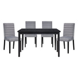 Andreas - 5 Piece Dining Room Set (Table & 4 Side Chairs) - Black / Gray