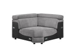 Alwin - Modular Wedge - Dark Gray Fabric