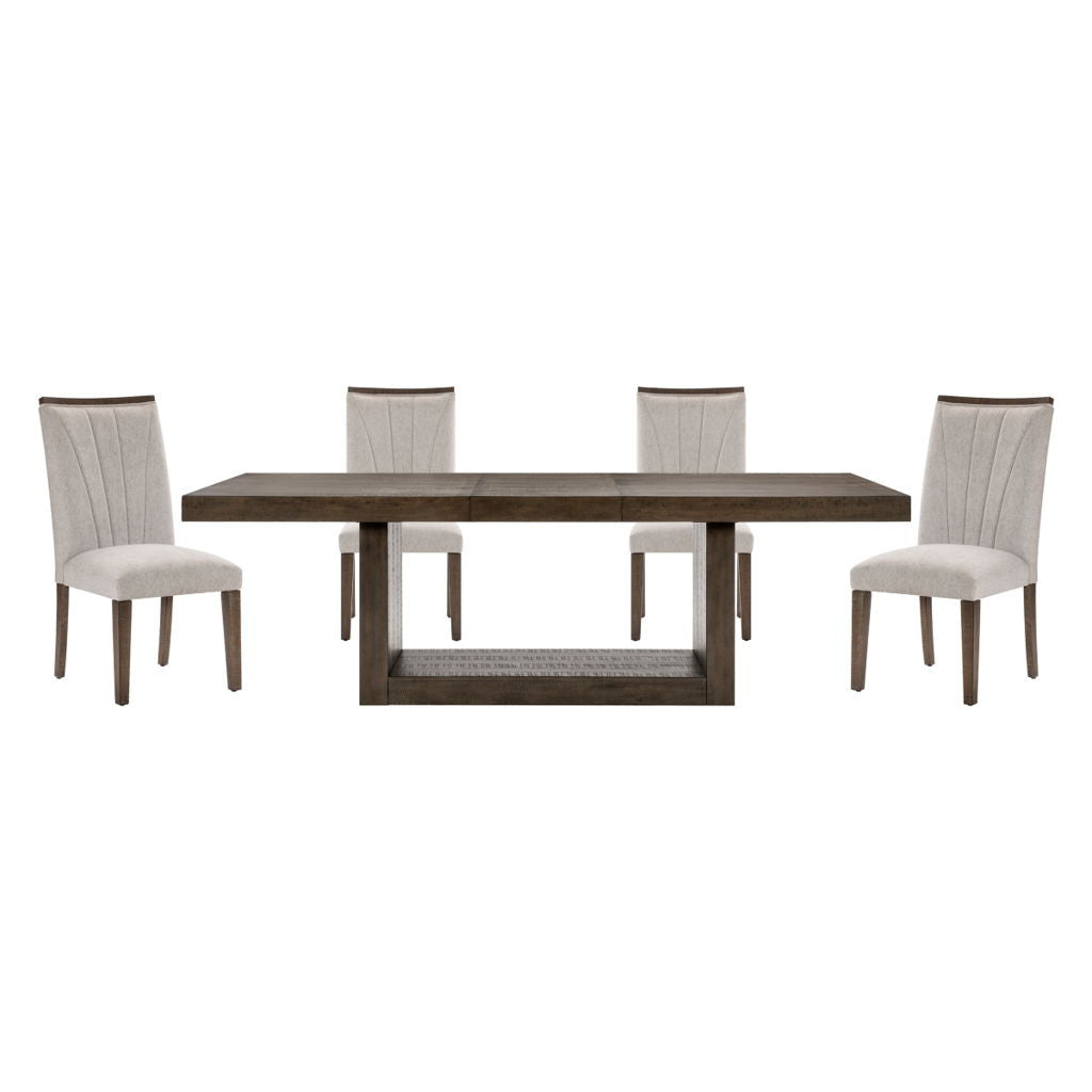 Brookings - 5 Piece Set (Table & 4 Side Chairs) - Brown