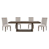 Brookings - 5 Piece Set (Table & 4 Side Chairs) - Brown