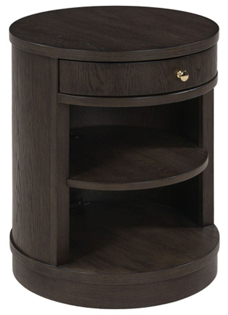 Leighmour - Accent Table - Dark Brown