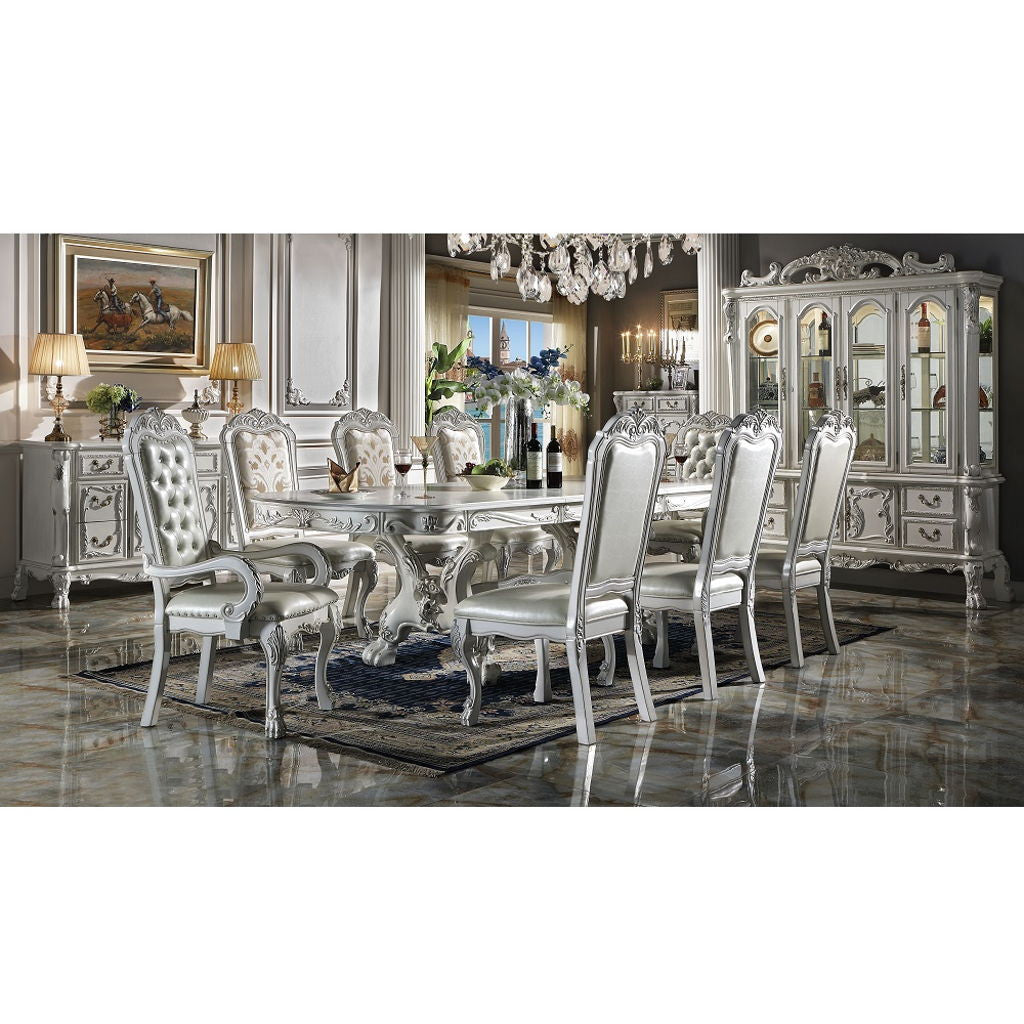 Dresden - Synthetic Leather Arm Chair (Set of 2) - Bone White