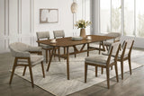 Miller - 78" Dining Table With 6 Chairs (4S/2A) - Walnut