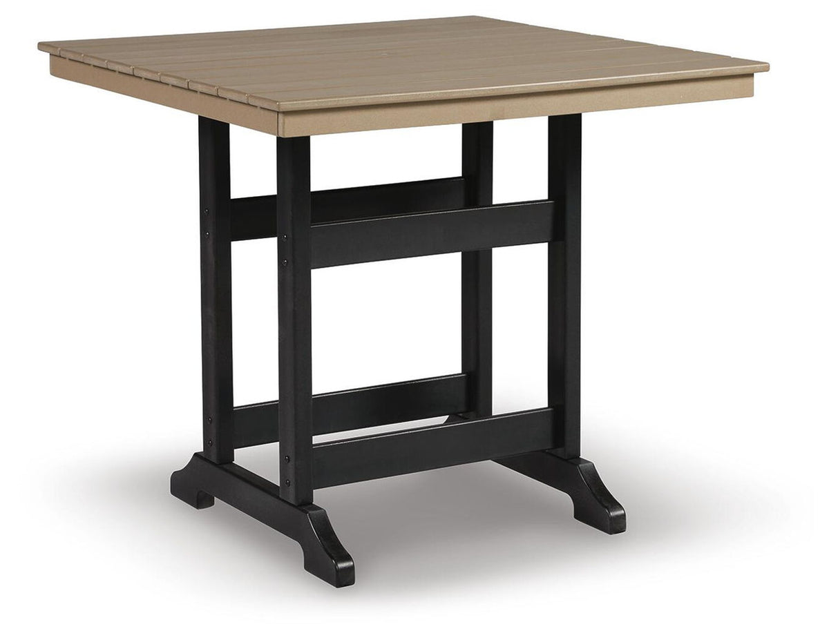 Fairen Trail - Square Counter TBL w/Umb OPT - Black / Driftwood