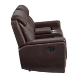 Panther - Motion Loveseat With Console - Neono Brown