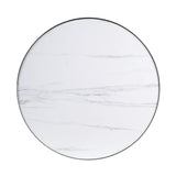 Abilene - Nesting Coffee Table Set - Marble Top & Brush Silver