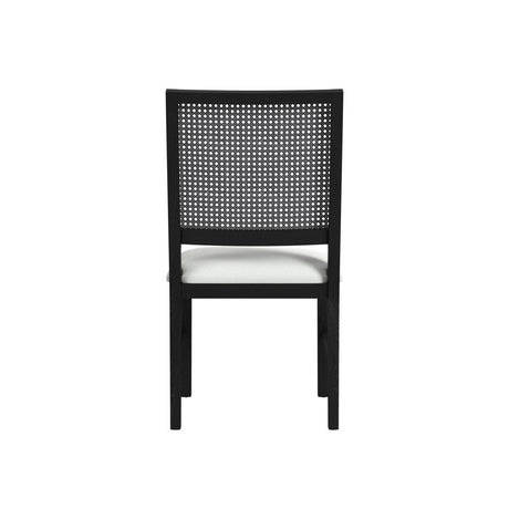 Bahama Breeze - Fabric Dining Chair (Set of 2) - White / Black