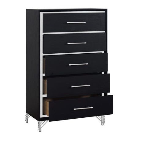 Ava - 5 Drawer Chest - Ebony