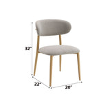 Kacey - Side Chair (Set of 2) - Gray Boucle & Natural