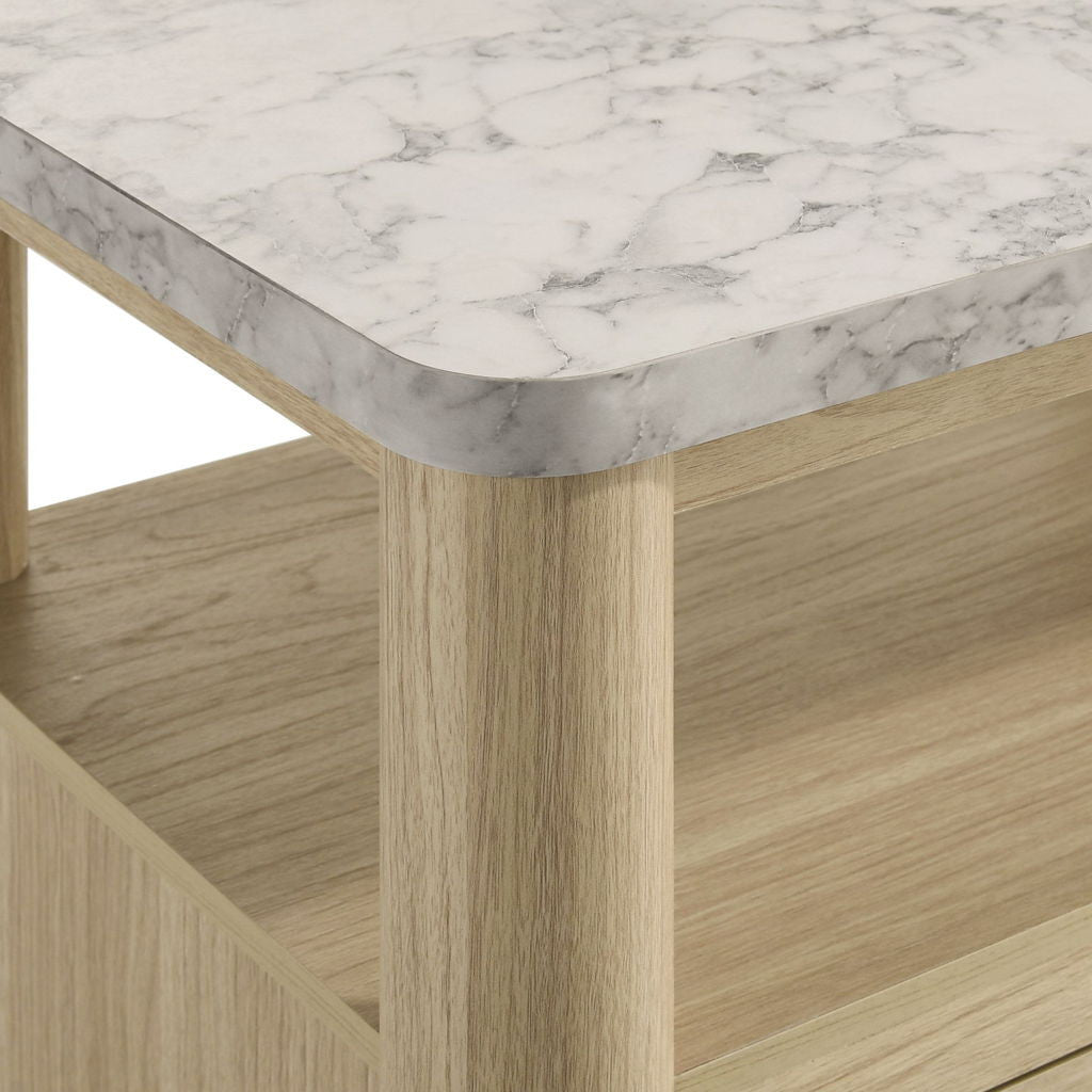 Jonas - Nightstand With USB - Natural