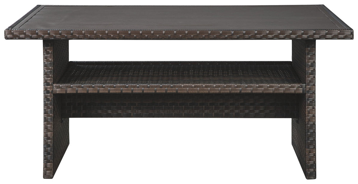 Easy Isle - RECT Multi-Use Table - Dark Brown / Beige