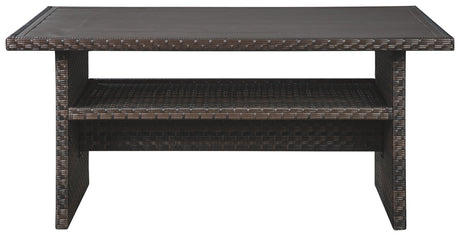 Easy Isle - RECT Multi-Use Table - Dark Brown / Beige