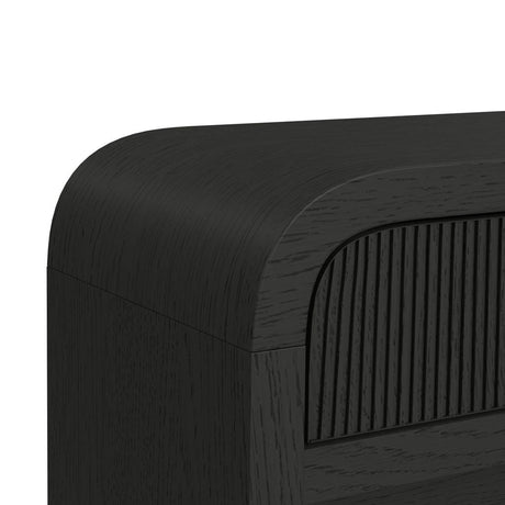 Ridgemont - Sofa Table With Bottom Shelf - Black With Grain