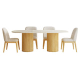 Sylvie - 5 Piece Standard Height Dining Set, Oval Table