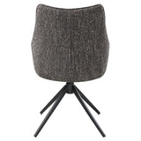Malika - Side Chair With Swivel (Set of 2) - Brown Chenille