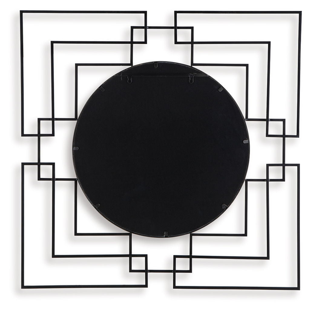 Oceanal - Accent Mirror - Black / Gold Finish