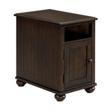 Wagner - Chairside Table With USB - Cherry
