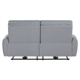 Jeromie - Power Motion Sofa With USB Port - Gray Synthetic Leather