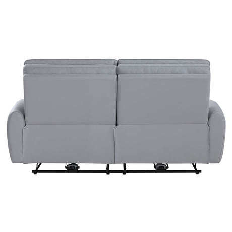 Jeromie - Power Motion Sofa With USB Port - Gray Synthetic Leather