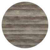 Zudora - Round Dining Table - Antique Oak & Black