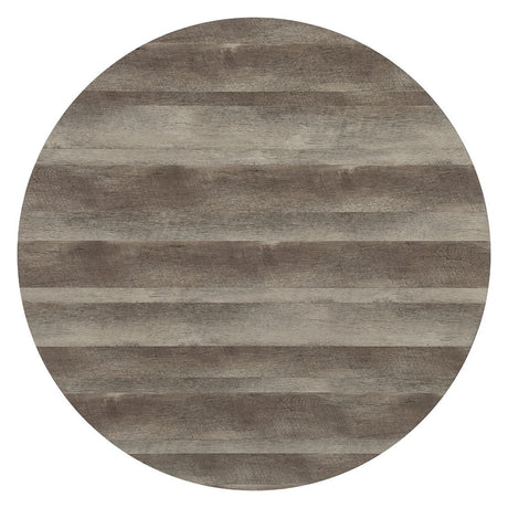 Zudora - Round Dining Table - Antique Oak & Black
