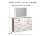 Stelsie - Dresser, Mirror - White