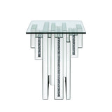 Noralie - 20" End Table With Faux Diamonds - Mirrored