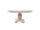 Vendome - 76" Round Dining Table With Pedestal Base - Antique Pearl