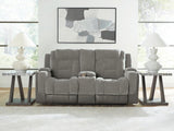 Mixed Motion - Power Reclining Loveseat With Console / Adjustable Headrest