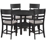 LAZLO Black 5 Piece Counter Set with Lazy Susan