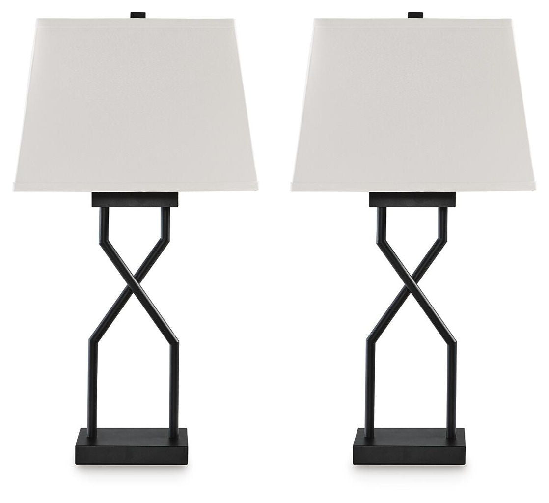 Brookthrone - Metal Table Lamp (Set of 2) - Black