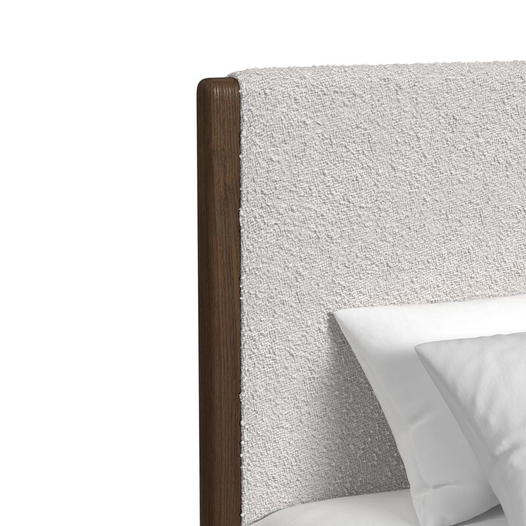 Brisbane - Upholstered Bed With Boucle And LED