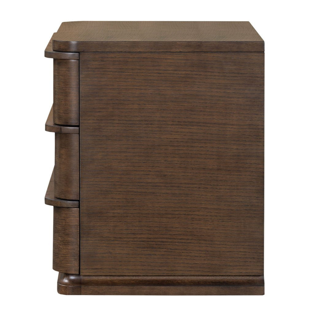 Zoey - Nightstand - Brown Oak