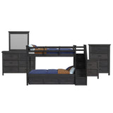 Hampton Kids - Bunk With Staircase And Trundle Bedroom Set