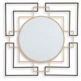 Oceanal - Accent Mirror - Black / Gold Finish