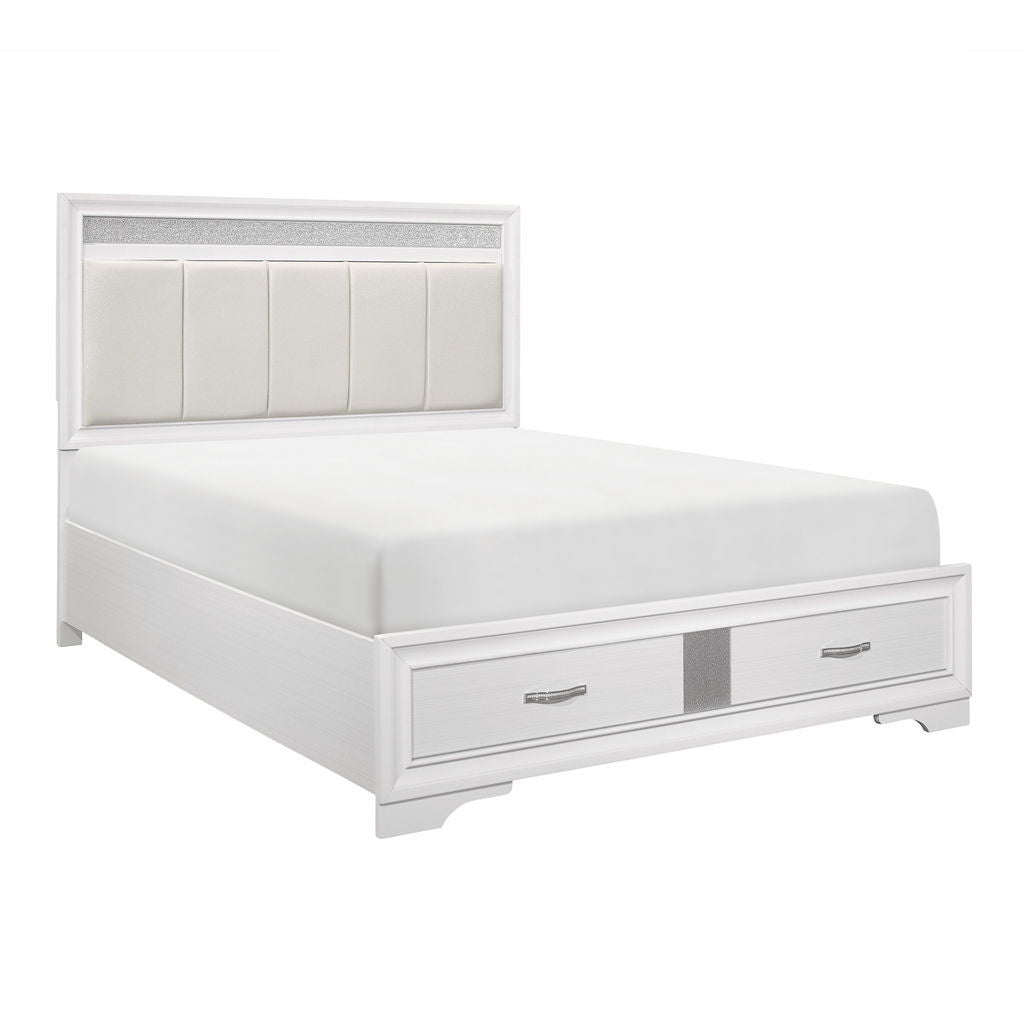 Luster - Platform Bed With Footboard Storage