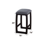 Razo - Counter Height Stool - Fabric & Weathered Espresso