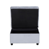 Garrell - Lift Top Storage Bench With Pull-Out Bed - Gray