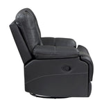 Fabian - Swivel Glider Reclining Chair - 2-Tone Gray (Gray / Dark Gray)