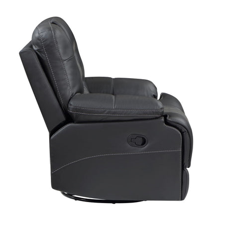 Fabian - Swivel Glider Reclining Chair - 2-Tone Gray (Gray / Dark Gray)