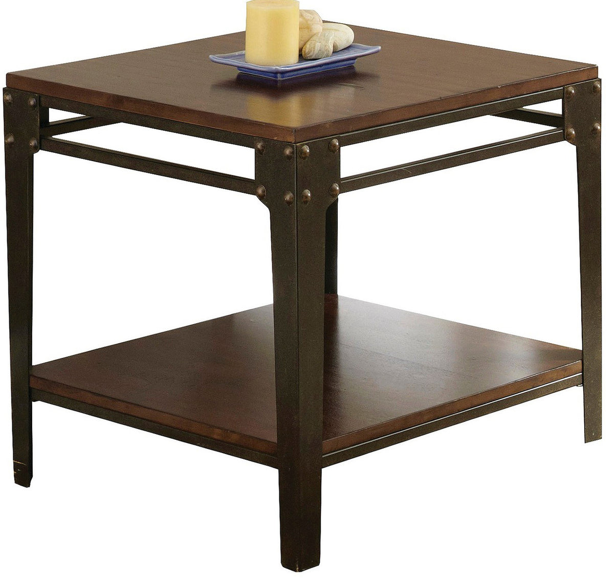 Delta Brown Two-Tone End Table
