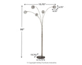 Winter - Metal Arc Lamp  - Silver Finish