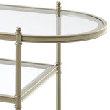 Zaba - TV Stand - Glass Top & Champagne