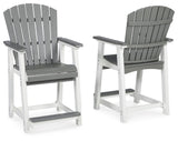 Transville - Barstool (Set of 2) - Gray / White
