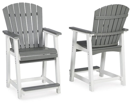 Transville - Barstool (Set of 2) - Gray / White