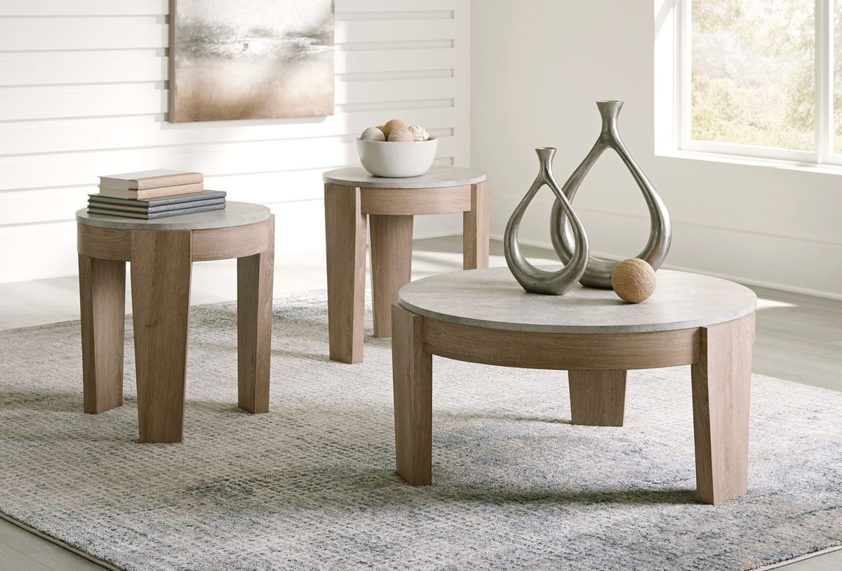 Guystone - Occasional Table Set (Set of 3) - Light Brown