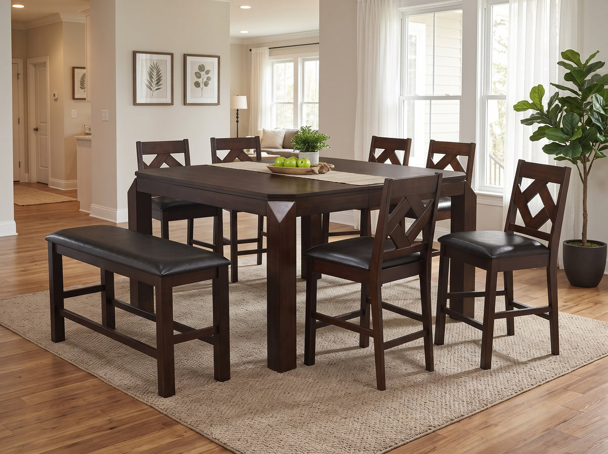 Brentwood Dark Brown 8-PC Counter Set