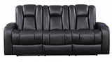 DOYLE Black Powered Reclining Sofa & Loveseat with USB Port